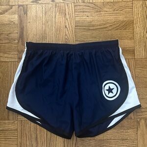 Captain America Women’s Work Out Exercise Lined Shorts - Medium